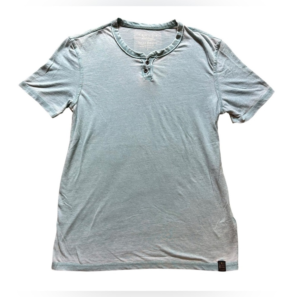 Lucky Brand
Short Sleeve Button Notch Neck Venice Burnout T-Shirt Mens Size S/P - Picture 2 of 10